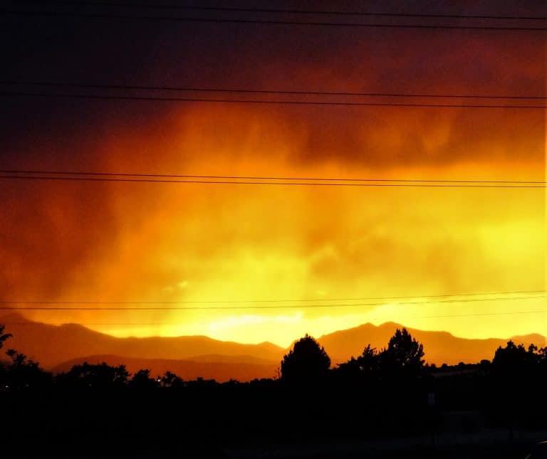 View Sunset Rocky Mountains Firestone Colorado