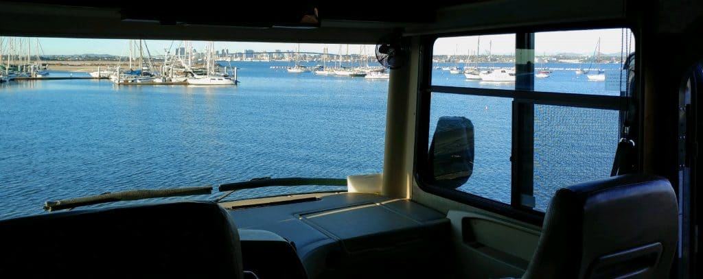San Diego Bay, from our RV front window