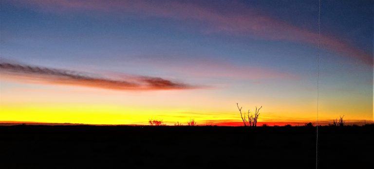 Skyline after sunset near Yuma