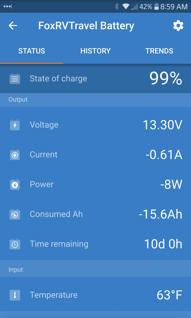 99 state of charge voltage