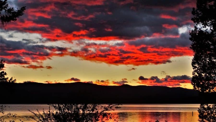 Sunset at Placid Lake