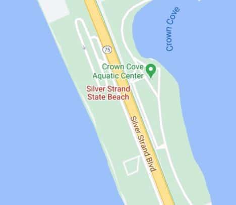 Google map Silver Strand State Beach