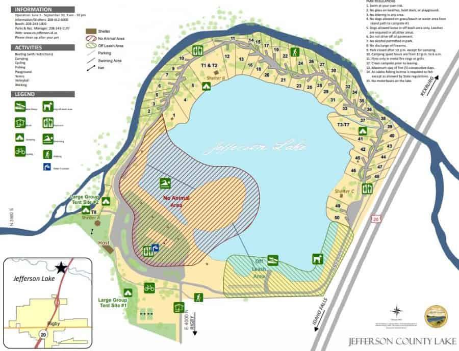 Campsite Review: Jefferson County Lake Campground Layout
