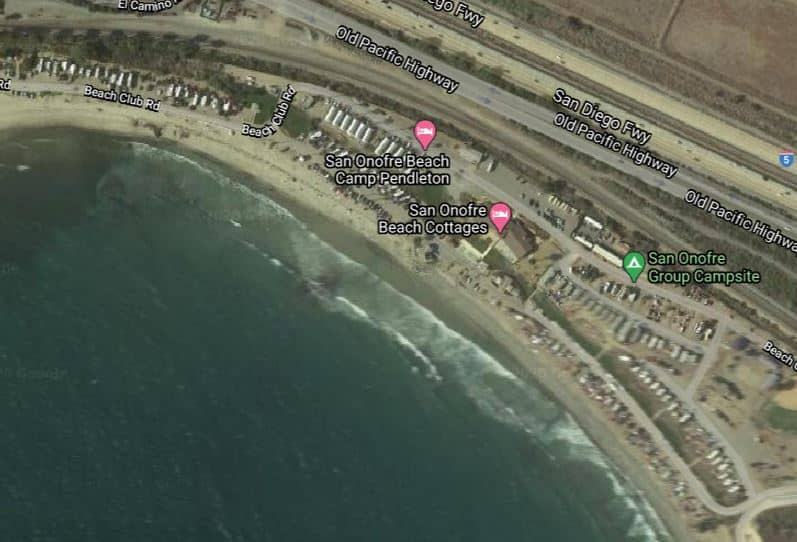 San Onofre Beach Satellite View