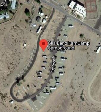 Campsite Review Gila Bend Campground Satellite View