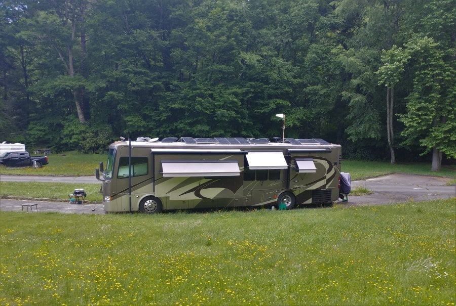 Our RV in site 6 at Linville Falls Campground