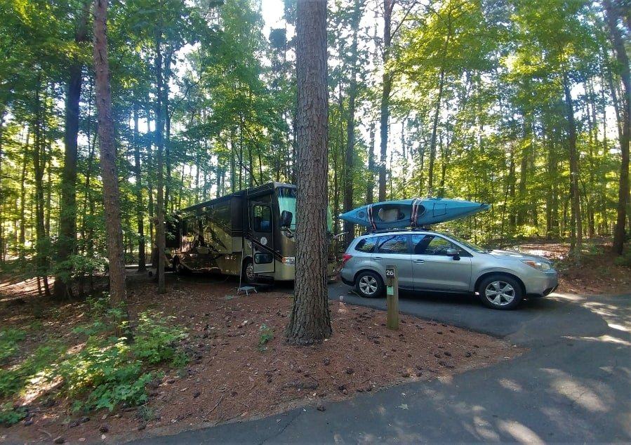 Our campsite at Lake Norman State Park