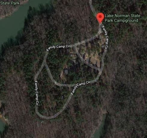 Lake Norman State Park Campground Satellite View
