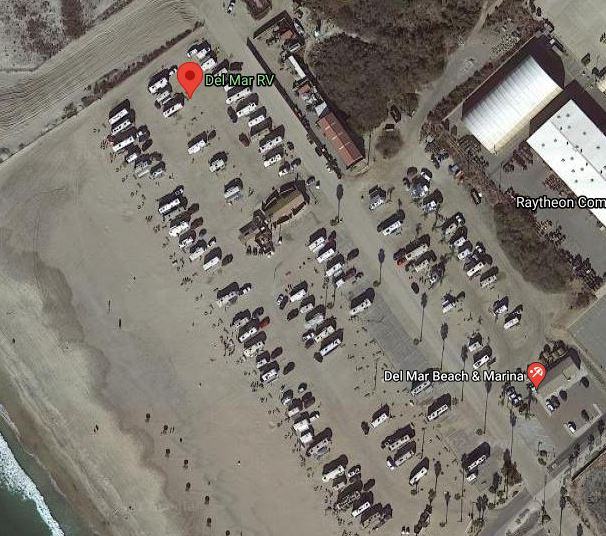 Del Mar Beach Campground Satellite View