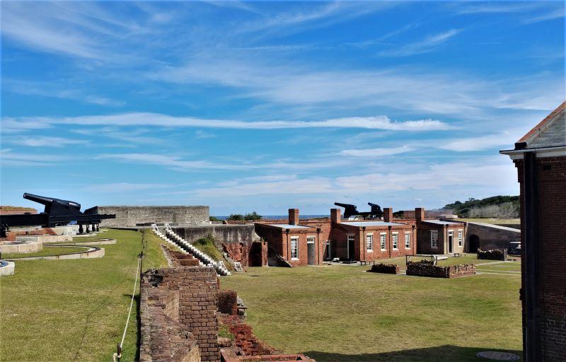 Interior courtyard at Fort Clinch.