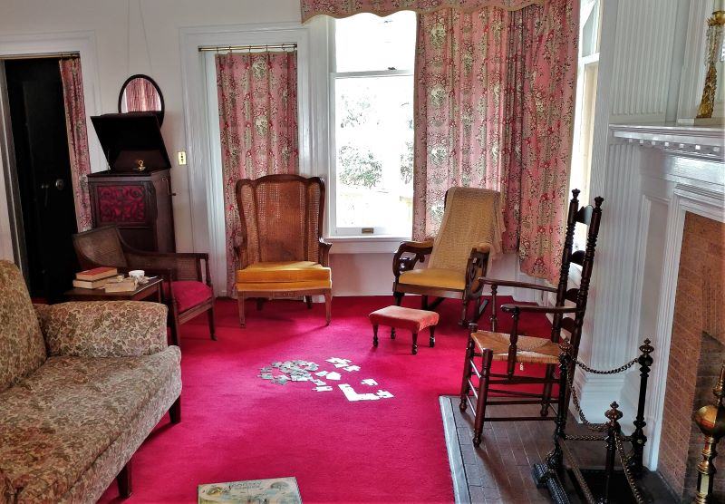Inside J. P. Morgans cottage family room at Jekyll Island