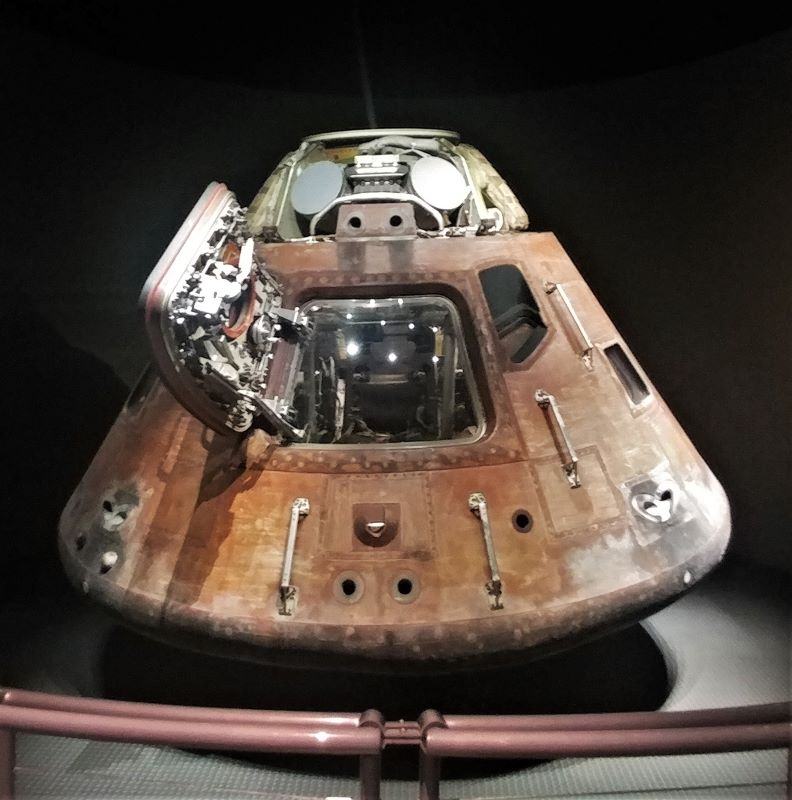 Apollo space capsule used to return to earth after moon missions.