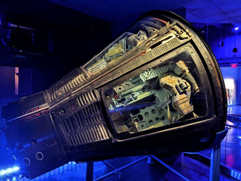Gemini capsule for mission 9A that carried Gene Cernan and Tom Stafford for forty five laps around the earth.
