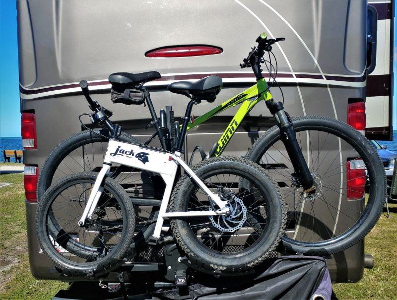 JackRabbit e-bike and my mountain bike.