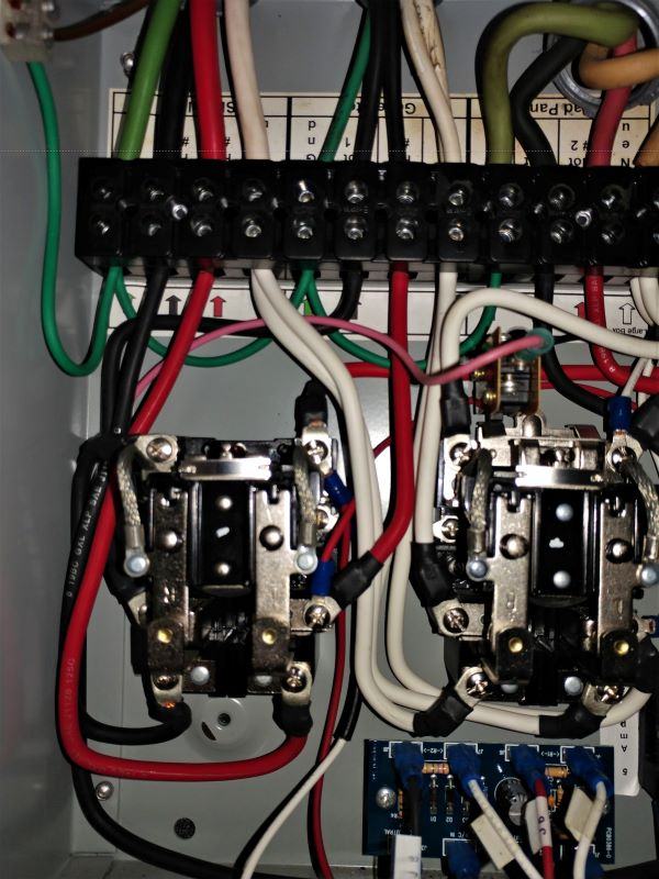Inside the transfer switch. Article correct campground voltage