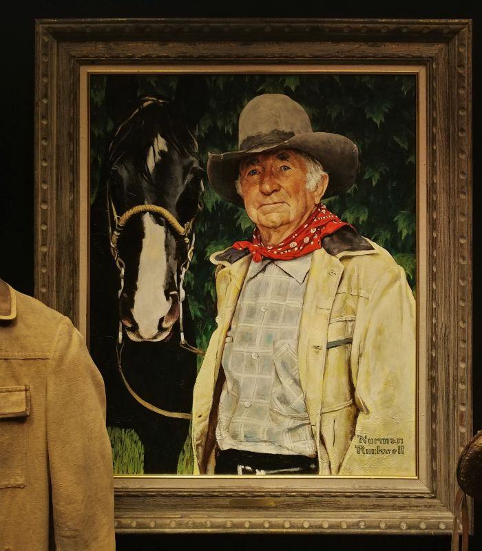 Painting of Walter Brennan by Norman Rockwell at the National Cowboy and Western Heritage Museum.