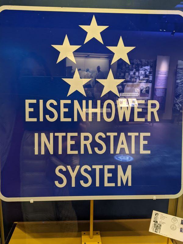 Road sign Eisenhower Interstate (highway) System
