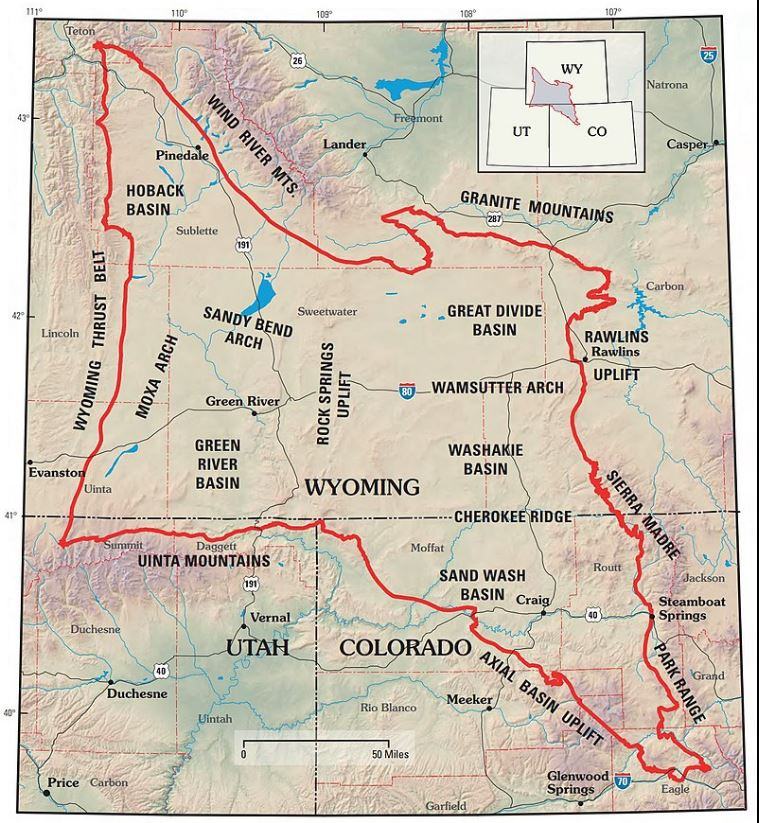 USDA Map of the Green River Drainage Across Wyoming