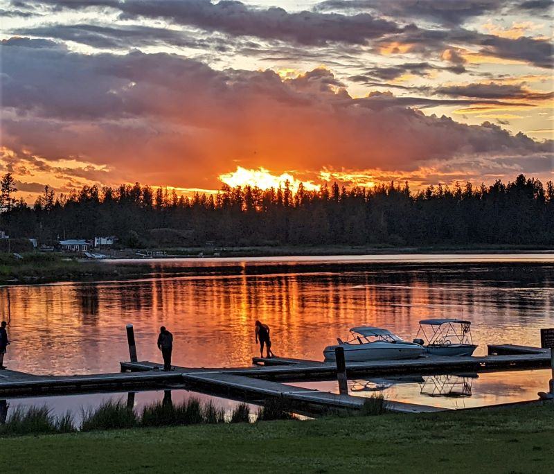 Kayak Adventures sunset at Clear Lake Washington.
