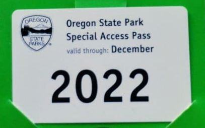 Oregon state parks Special Access Pass