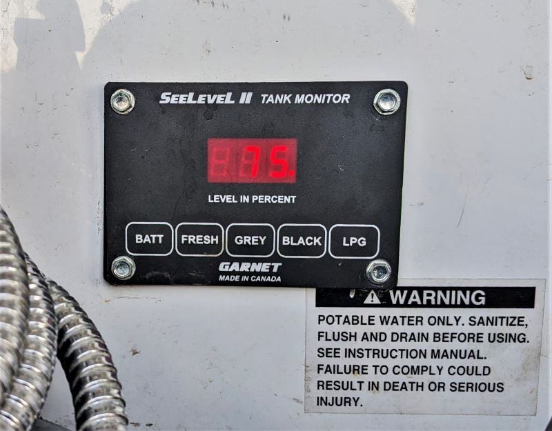 Close up picture of the SeeLevel II tank monitor.