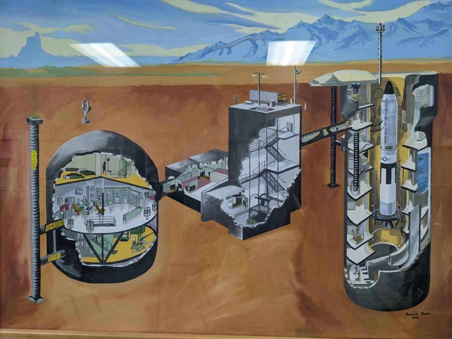 Drawing of the underground bunker and Titan Missile Silo.