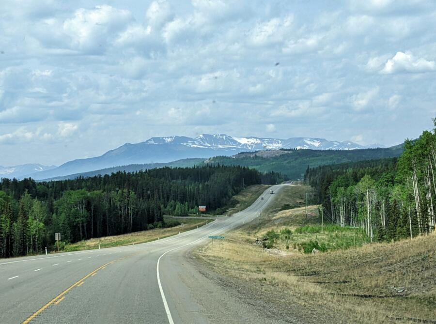 Another view of the mountains in Jasper National park from the east on Highway 40 south of Grande Cache.