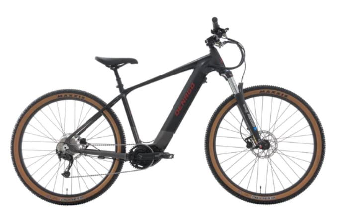 Denago EXC2 Mountain e-bike with intergrated battery, Bafang mid-drive motor, 29inch tires and hydraulic disc brakes.