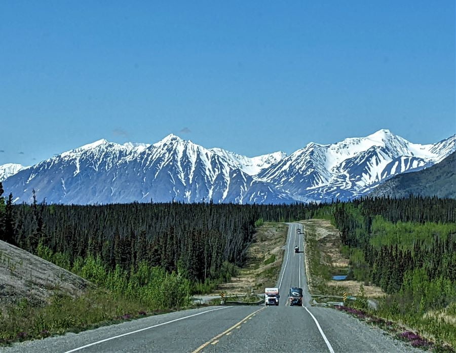 Kluane National Park and Reserve near 
Haines Junction and Kluane Lake. 