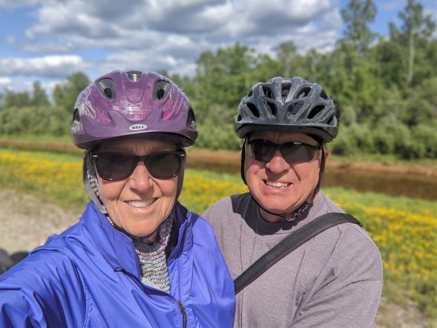 Out on a bike ride along the Chena River inside the Chena River Recreation Area.