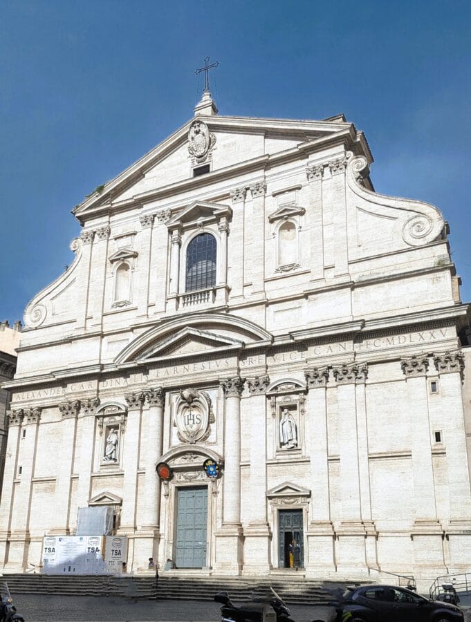 Beautiful art at the Church of the Gesù in Rome. 3 Church of the Gesù mother church of the Jesuits in Rome. Photo from FoxRVTravel article Beautiful art at the Church of the Gesù in Rome..