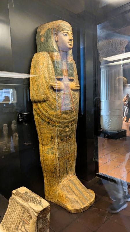 The Strange Egyptian Room at the Vatican Museum 10 Sarcophagus of Djedmut in the Egyptian room  at the Vatican Museum. Photo from FoxRVTravel article The Strange Egyptian Room at the Vatican Museum
