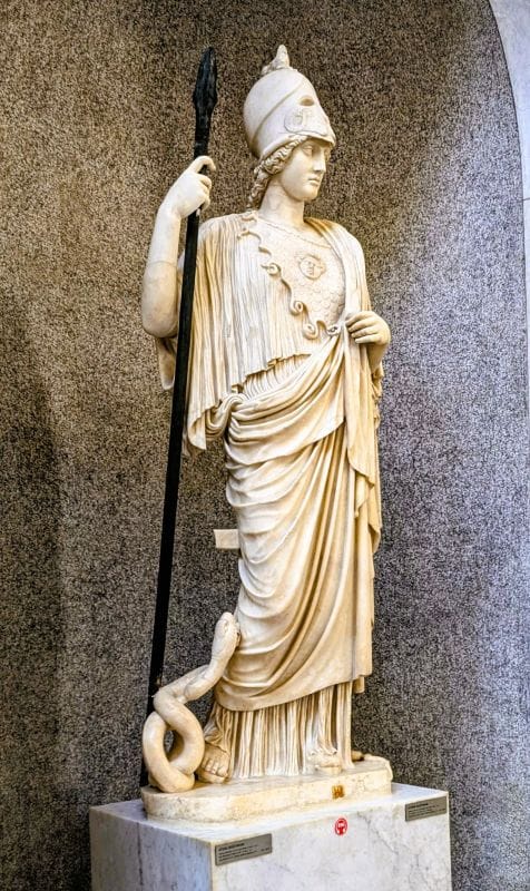 A Roman Statue of Athena in the Vatican Museum. From FoxRVTravel article Roman Statues in the Vatican Museum. 