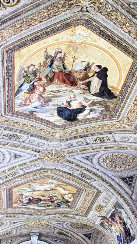 Stunning Ceiling Frescos in the Vatican Museum 10 Fresco of Saint Thomas d'Aquin at Vatican Museum. Photo from FoxRVTravel article Stunning Ceiling Frescos in the Vatican Museum