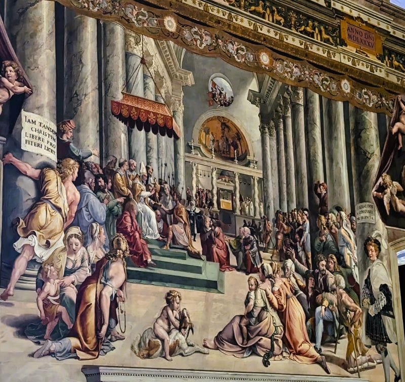 Splendid frescos in the Vatican Museum 8 Fresco in the hall of Constantine.  Photo from FoxRVTravel article Splendid frescos in the Vatican Museum