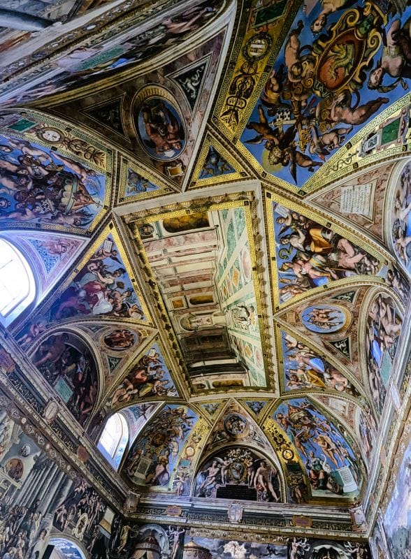 Stunning Ceiling Frescos in the Vatican Museum 6 Ceiling frescos of Constantine room in the Vatican Museum are attributed to Raphael. Photo from FoxRVTravel article Stunning Ceiling Frescos in the Vatican Museum