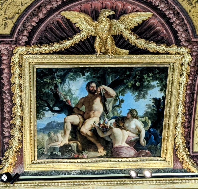 Masterpiece frescos in the Borghese Gallery 9 "Painting called "Hercules receives the horn of Achelous"" Christoph Unterberger1784-86 Photo from FoxRVTravel Masterpiece Frescos in the Borghese Gallery.