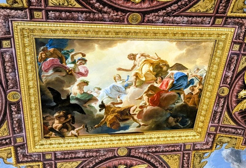 Masterpiece frescos in the Borghese Gallery 6 The Hercules Room previously called the Hall of Sleep in the painted by Christoph Unterberger (1732-1798) The main painting is "Apotheosis of Hercules" within the Galleria Borghese's Hercules Room refers to the myth of the Greek hero Hercules (or Heracles) being elevated to godhood after his death. It signifies his transformation from a mortal being to an immortal deity, a concept prevalent in ancient Greek and Roman mythology. Photo from FoxRVTravel Masterpiece Frescos in the Borghese Gallery.
