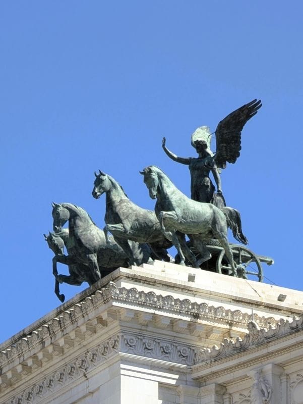 Monument of Victor Emmanuel II di Savoia in Rome 6 The four horse chariot at the Victor Emmanuel II National Monument. Photo from FoxRVTravel Monument of Victor Emmanuel II.