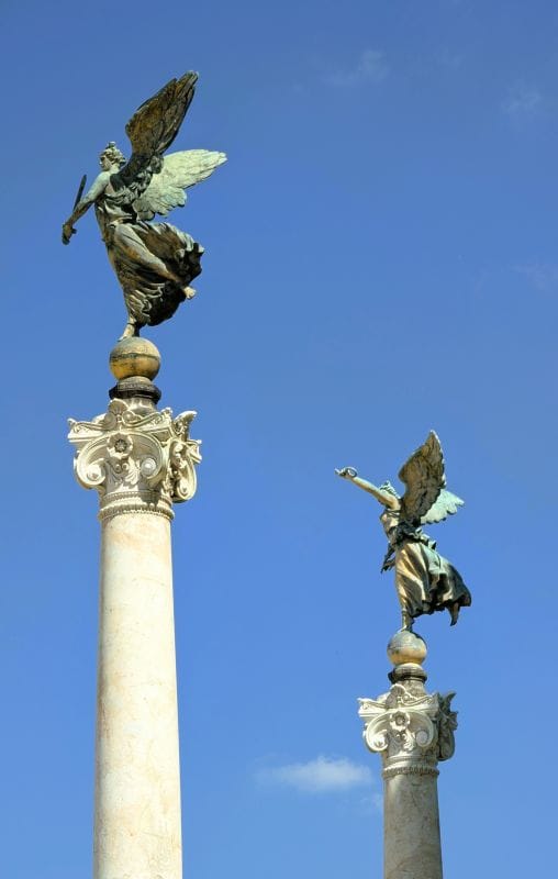 Monument of Victor Emmanuel II di Savoia in Rome 10 These two angelic bronze angles are at the Victor Emmanuel II National Monument. Photo from FoxRVTravel Monument of Victor Emmanuel II.