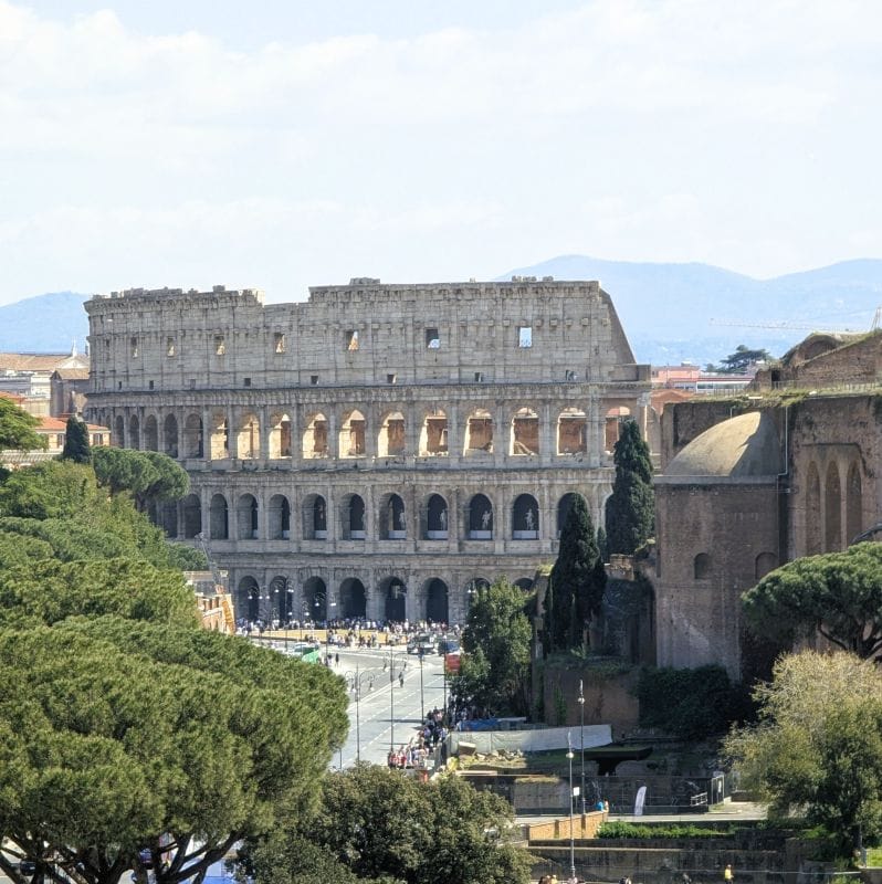 Monument of Victor Emmanuel II di Savoia in Rome 22 Photo of the Colosseum viewed from the top of Monument of Victor Emmanuel II. Photo from FoxRVTravel Monument of Victor Emmanuel II.