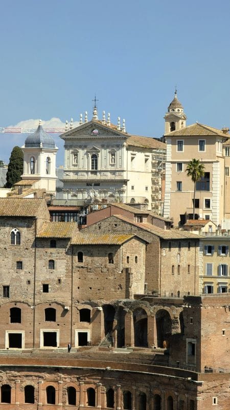 Monument of Victor Emmanuel II di Savoia in Rome 17 View of Trajan's Market from the Monument of Victor Emmanuel II. At the top center of the photo is the Church of Saints Dominic and Sixtus. Photo from FoxRVTravel Monument of Victor Emmanuel II.