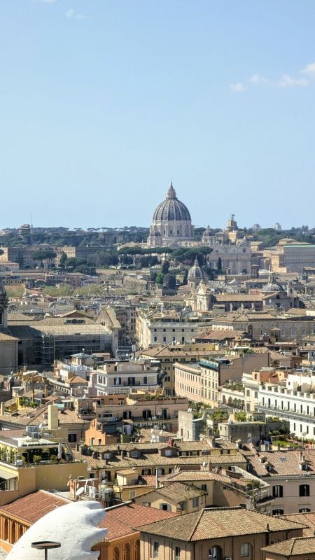 Monument of Victor Emmanuel II di Savoia in Rome 16 View of Saint Peters Basilica from the top of the Monument of Victor Emmanuel II. Photo from FoxRVTravel Saint Peters Basilica .
