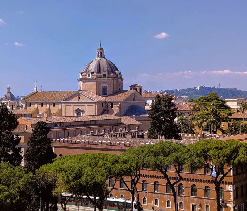 Beautiful art at the Church of the Gesù in Rome. 9 The view of the Church of the Gesu in Rome photo taken from the Monument of Victor Emanuele. Photo from FoxRVTravel Church of the Gesu.