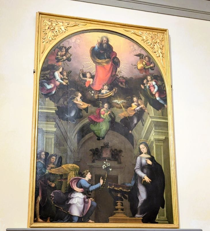 Renaissance paintings at the Gallery of the Academy 15 Annunciation by Mariotto Albertinell 1510 Photo from FoxRVTravel article "Renaissance paintings at the Gallery of the Academy"