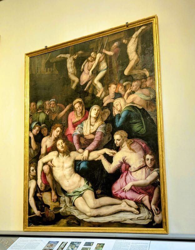 Renaissance paintings at the Gallery of the Academy 21 Deposition of Christ, by Agnolo Bronzino Oil on panel 1560 - 1561 Photo from FoxRVTravel article "Renaissance paintings at the Gallery of the Academy"