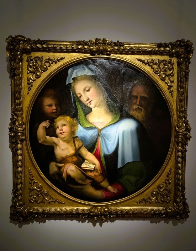 Domenico di Pace Beccafumi 1486 - 1551 Holy Family with the Young Saint John c. 1518 oil on panel Photo from FoxRVTravel article "Masterpiece paintings at the Uffizi Gallery" 
