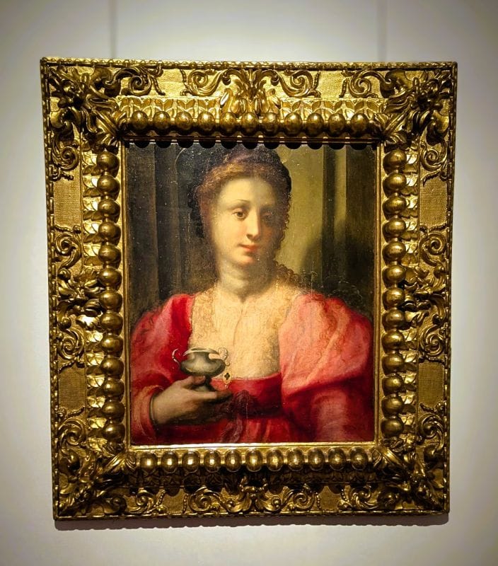 Domenico Puligo 1492 - 1527 Mary Magdalene c. 1515-1519 oil on panel Photo from FoxRVTravel article "Masterpiece paintings at the Uffizi Gallery" 