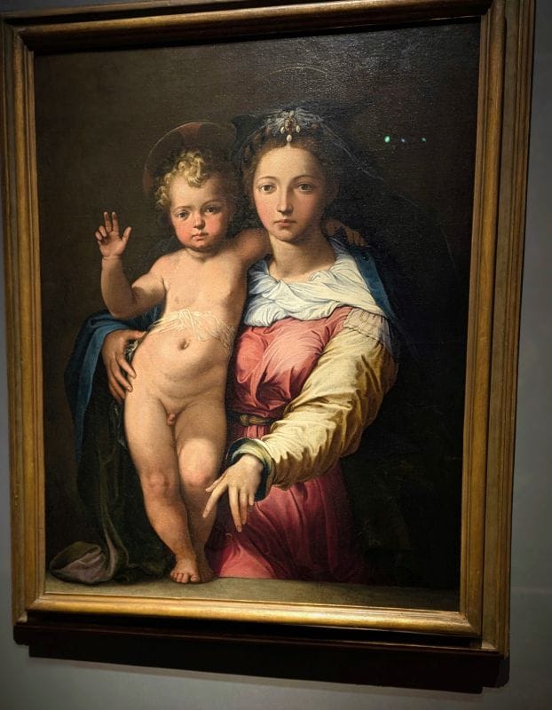 Perin del Vaga Madonna and Child C. 1535-1540 oil on canvas Photo from FoxRVTravel article "Masterpiece paintings at the Uffizi Gallery" 