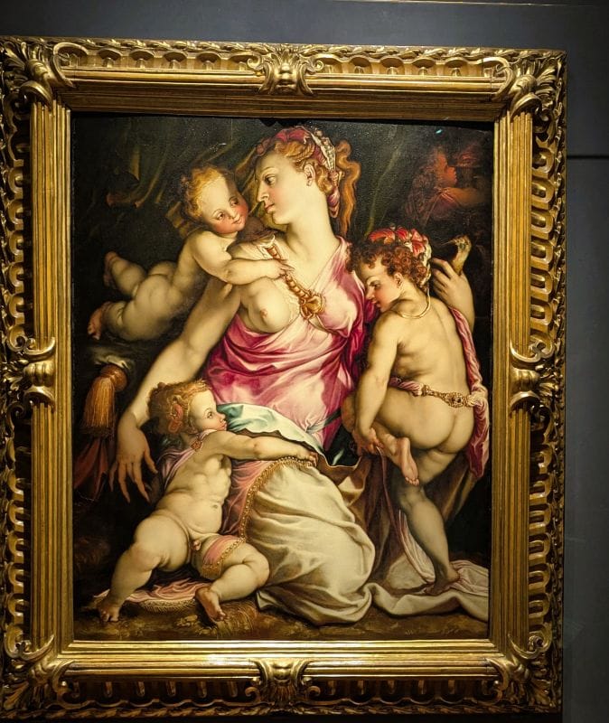 Francesco de Rossi, known as Salviati Charity C. 1543-1545 oil on panel Photo from FoxRVTravel article "Masterpiece paintings at the Uffizi Gallery" 